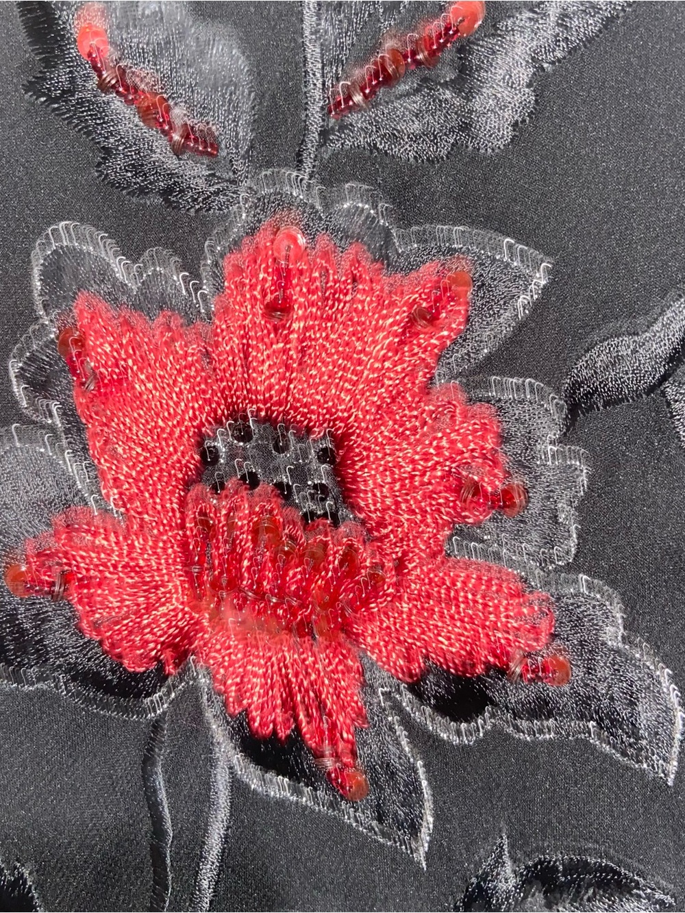 Sue Wong Nocturne Dress Sz 8 Silk Beaded Handkerchief Hem Whimsigoth Fairy Vtg - Picture 5 of 14